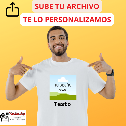 Camiseta de Algodón Personalizada (navidad) - subir archivo