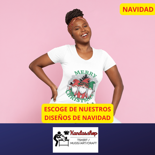 Camiseta de Algodón Personalizada (navidad) -escoge tu archivo